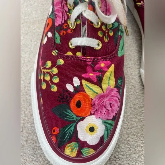 Rifle Paper Co. | Keds | Maroon Floral Print Shoes | Size 9 | EUC - Picture 3 of 8